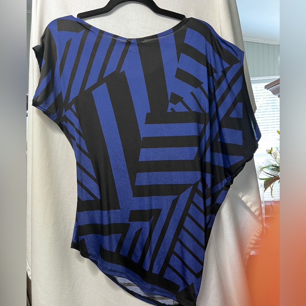 Charlotte Russe Blue Stripe Asymmetrical
